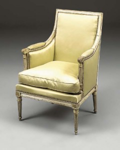 A French Gilt and cream painted Bergere c. 1879