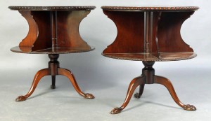 English mahogany round bookcases circa 1910, lot 9, Kamelot, Nov. 17, 2012