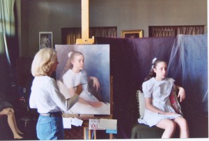 Mary in her Studio with Sitter