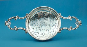 GEORGE III SILVER LEMON STRAINER, Charles Aldridge & Henry Green, London, 1771